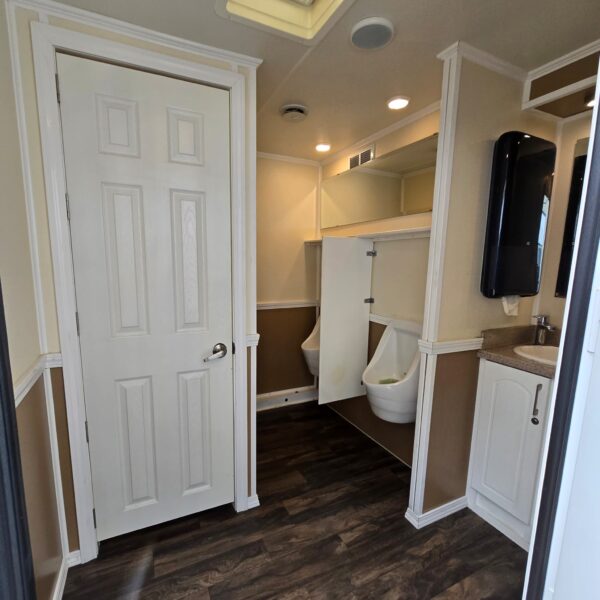 Inside Washroom Trailer Rental Toronto 1